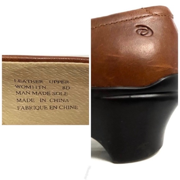 Aravon Mara Etched Leather Wedge Loafers - Picture 8 of 8